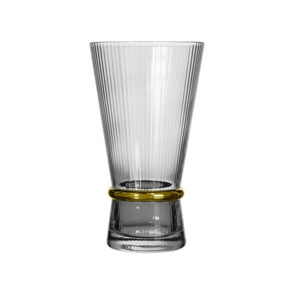Luxury origami style ribbed wine glasses Lead-free crystal glass with striped champagne glasses - Image 4