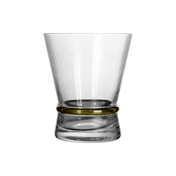 Luxury origami style ribbed wine glasses Lead-free crystal glass with striped champagne glasses - Image 5